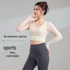 Plus Size Women's Breathable Mesh Long Sleeve Yoga Top with Chest Pad - Slimming Autumn Fitness Wear