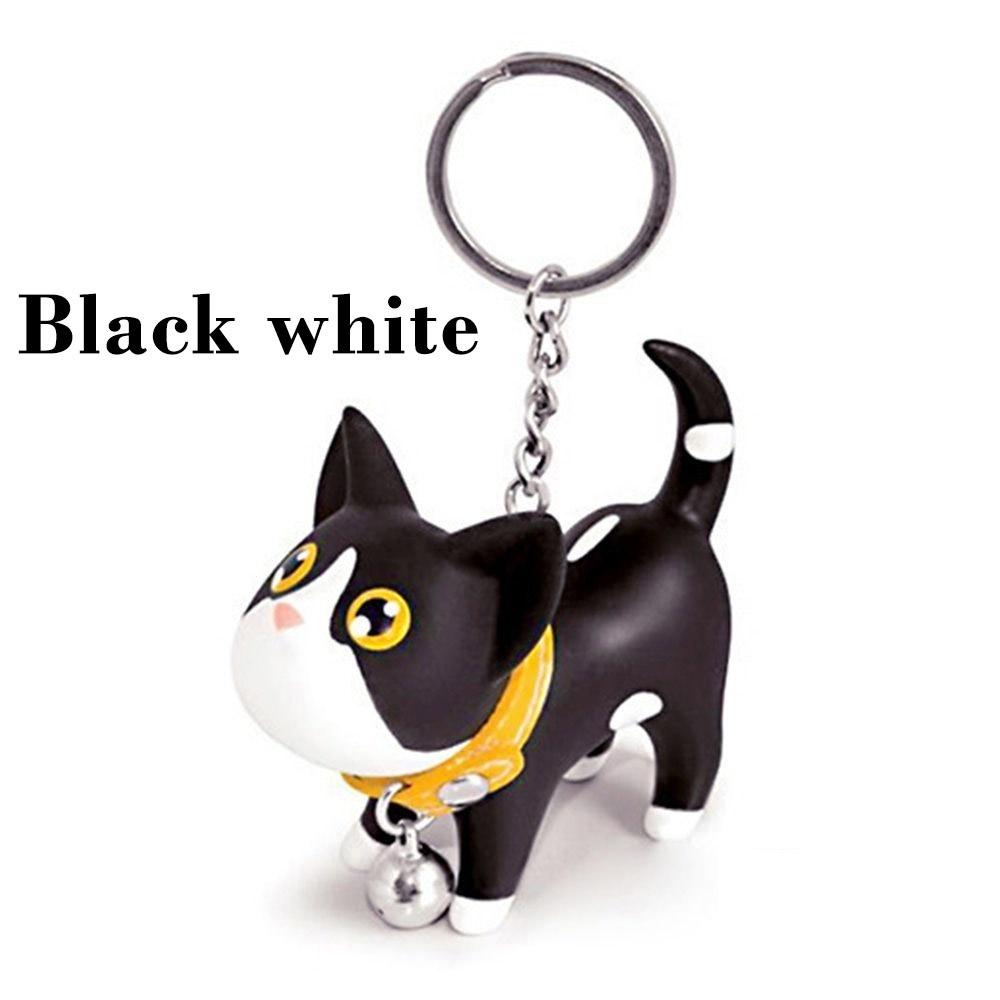 Lovely Pet Cats Key Chain with Bell Keychain Dogs Rabbits KeyRings Bag Pendant