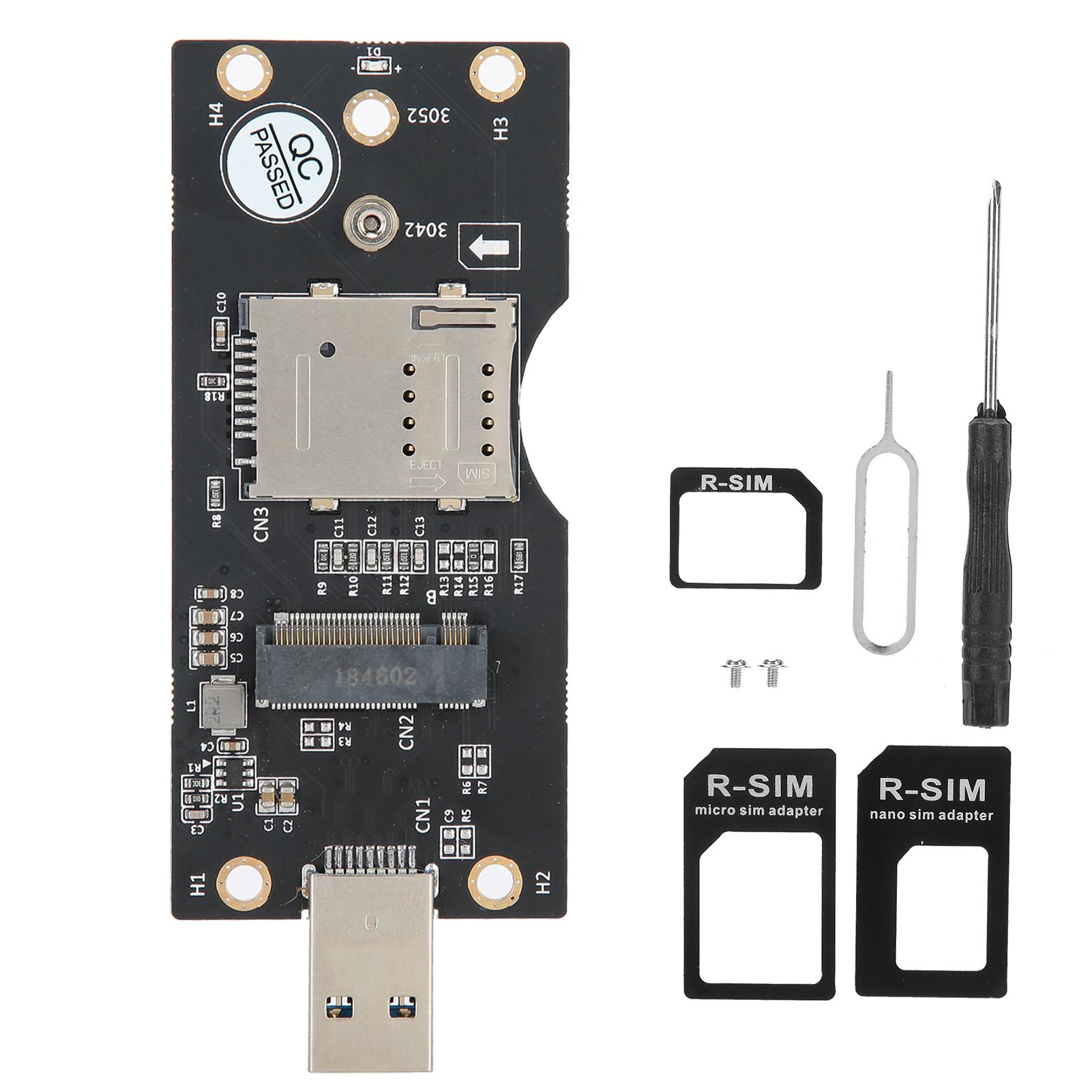 

M.2 to USB 3.0 Adapter Riser Card with SIM Card Slot Computer Accessories Key B NGFF