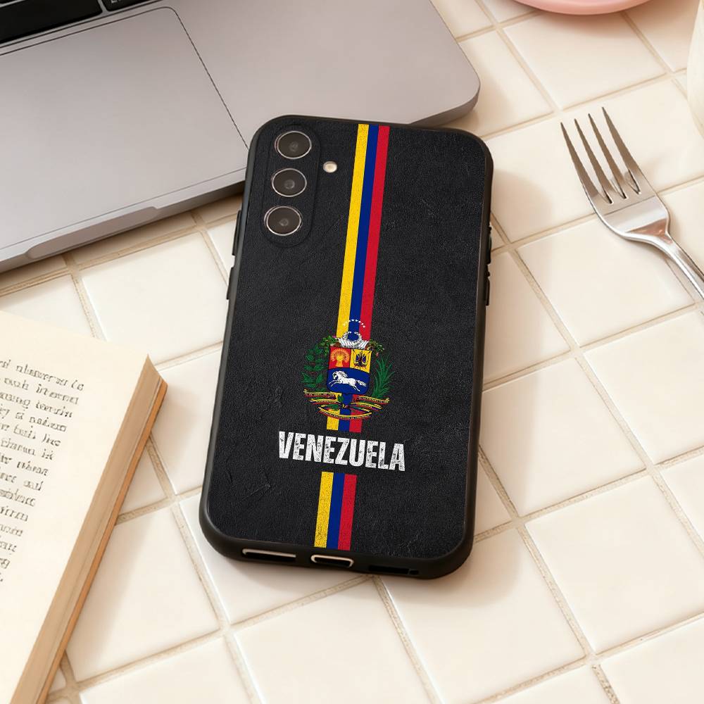 Venezuela Flag phone Case For Samsung Galaxy A73,A72,A71,A70,A53,A52,A51,Others Soft Black Shell