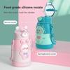 500ml Thermal Water Bottle For Children Kids Cartoon Stainless Steel Thermos Mug With Straw Leak-Proof Insulated Cup Drinkware