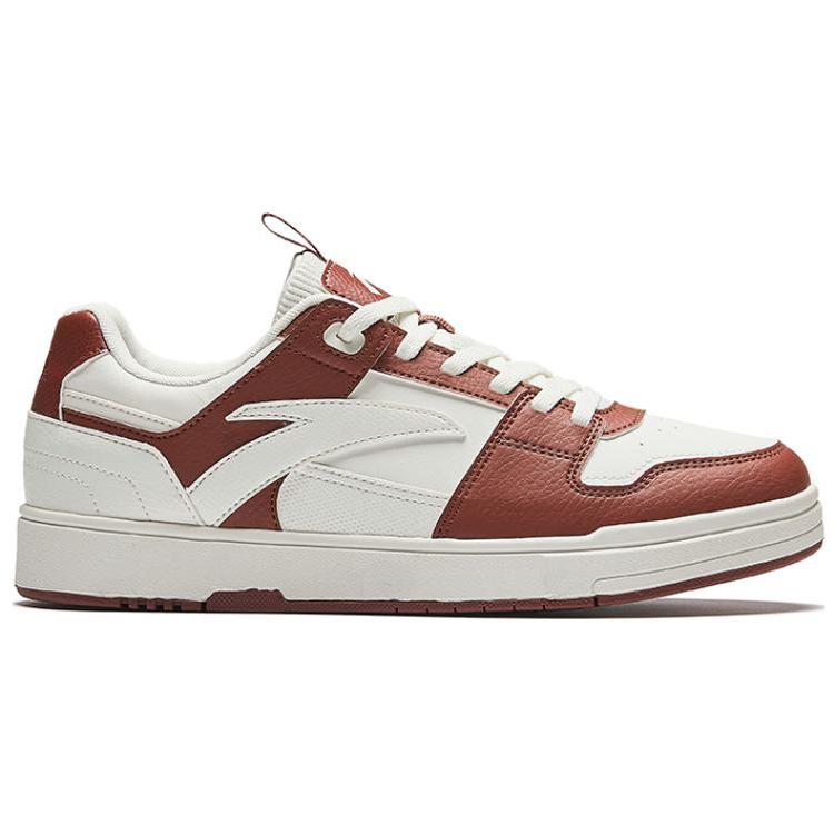 Anta Street Casual Slip Resistant Durable Shock Absorbing Low Top Skate Shoes Women sneakers White Red 922448019-1