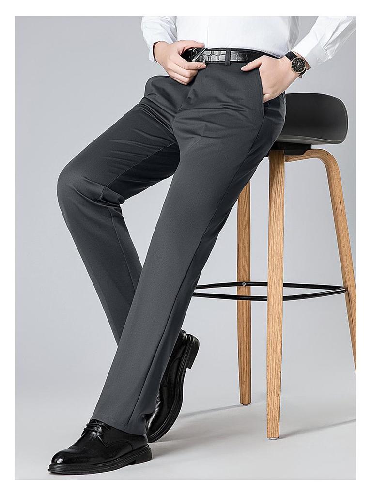 2026 Spring/Summer Men's Tencel Ice-Cool Casual Pants - Straight-Leg, Versatile Comfort for Middle-Aged Men