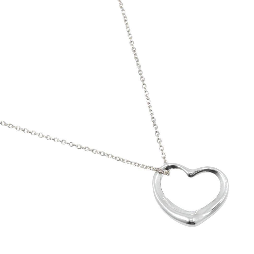 

TIFFANY&Co. Open heart Necklace Elsa Peretti Silver925 4.6g Women Used