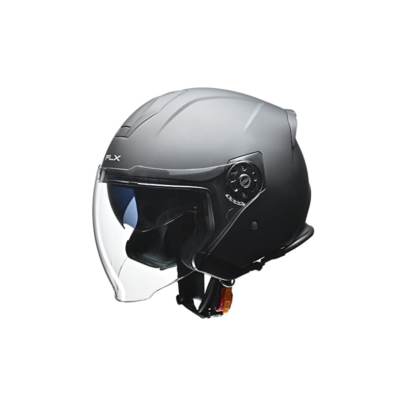 LEAD Industries FLX Jet Helmet with Inner Shield, Matte Black, Size LL (61-62cm)
