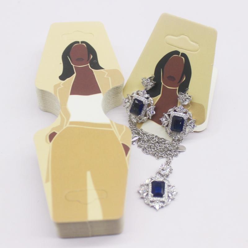 100pc/lot Multi Design Printed Jewelry Necklace Earring Set Card Flower and Bird Styles Hair Accessoreis Bracelet Dispaly Card