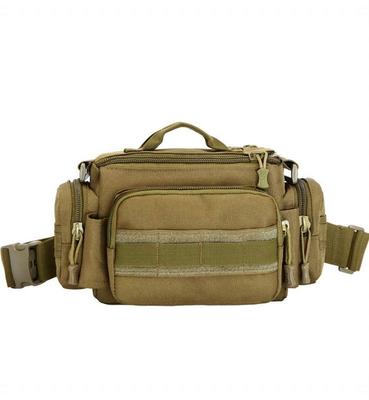 PHOENIX IKKI Multifunktionale Große Kapazität Molle-Kompatible Camouflage-Muster Hüfttasche mit Seitentaschen für Outdoor Taktische und Militärische Brauntöne
