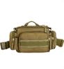 PHOENIX IKKI Multifunctional Large Capacity Molle Compatible Camouflage Pattern Waist Bag with Side Pockets for Outdoor Tactical and Military Brown