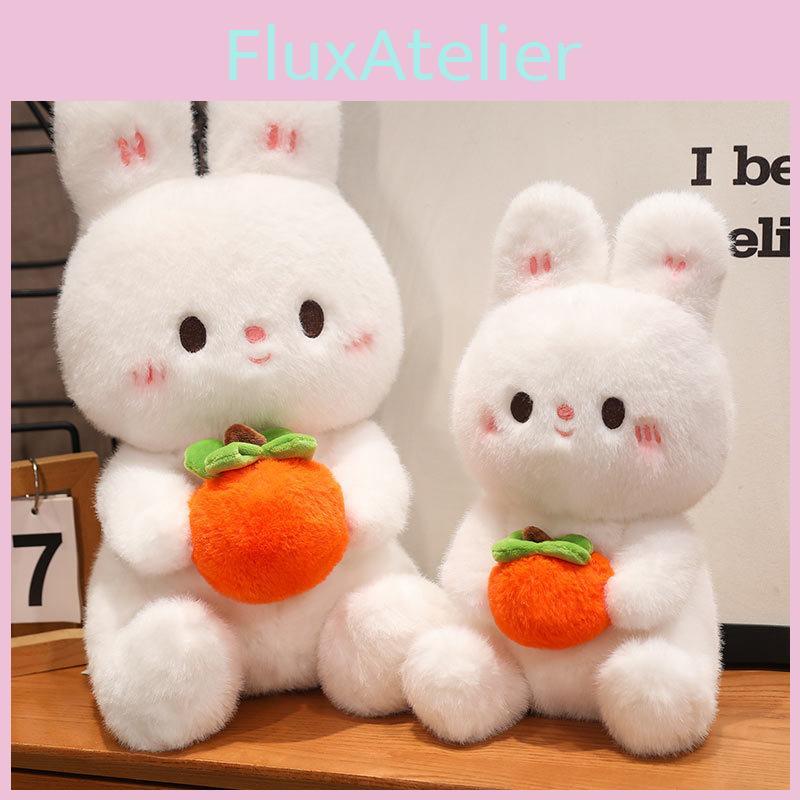Cute Rabbit Plush Doll With Embracing Persimmon Decorations For Girls Birthday Gift