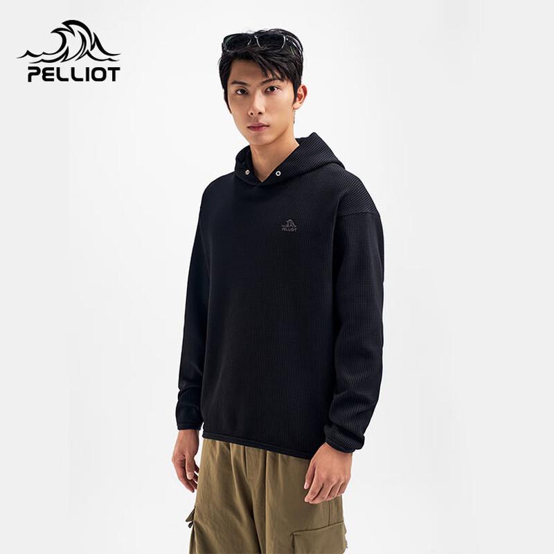 Pelliot Unisex Hooded Waffle Sweatshirt
