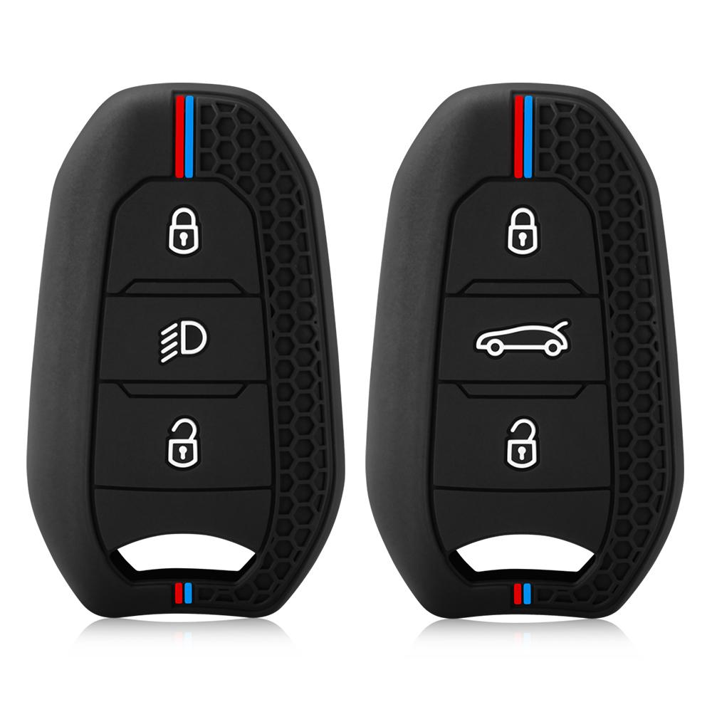 Shell Cover Holder Car Key Fob Case For Peugeot 208 Ds3 5008 Ds5 Ds6 For Citroen C4 C5 X7 Silicone Rubber Smart Remote Key Cover