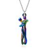 Promise Lovers Hug Necklace Punk Wedding Chain Necklaces Couple Hugging Pendant  for Women Men