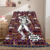 JoJo's Bizarre Adventure Flannel Blanket, Cartoon Print for Bedroom Accessories, Warm Throw for Chairs, Portable Travel_LIAN