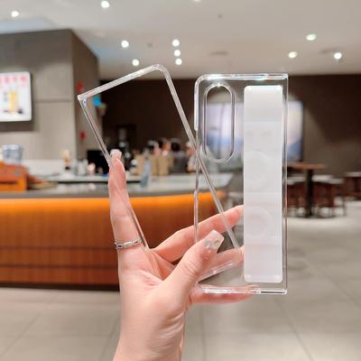 Voor Samsung Galaxy Z Fold 4 3 Case Ultradunne huidvriendelijke matte siliconen polsband Schokbestendige bescherming Achterkant Case Accessoires