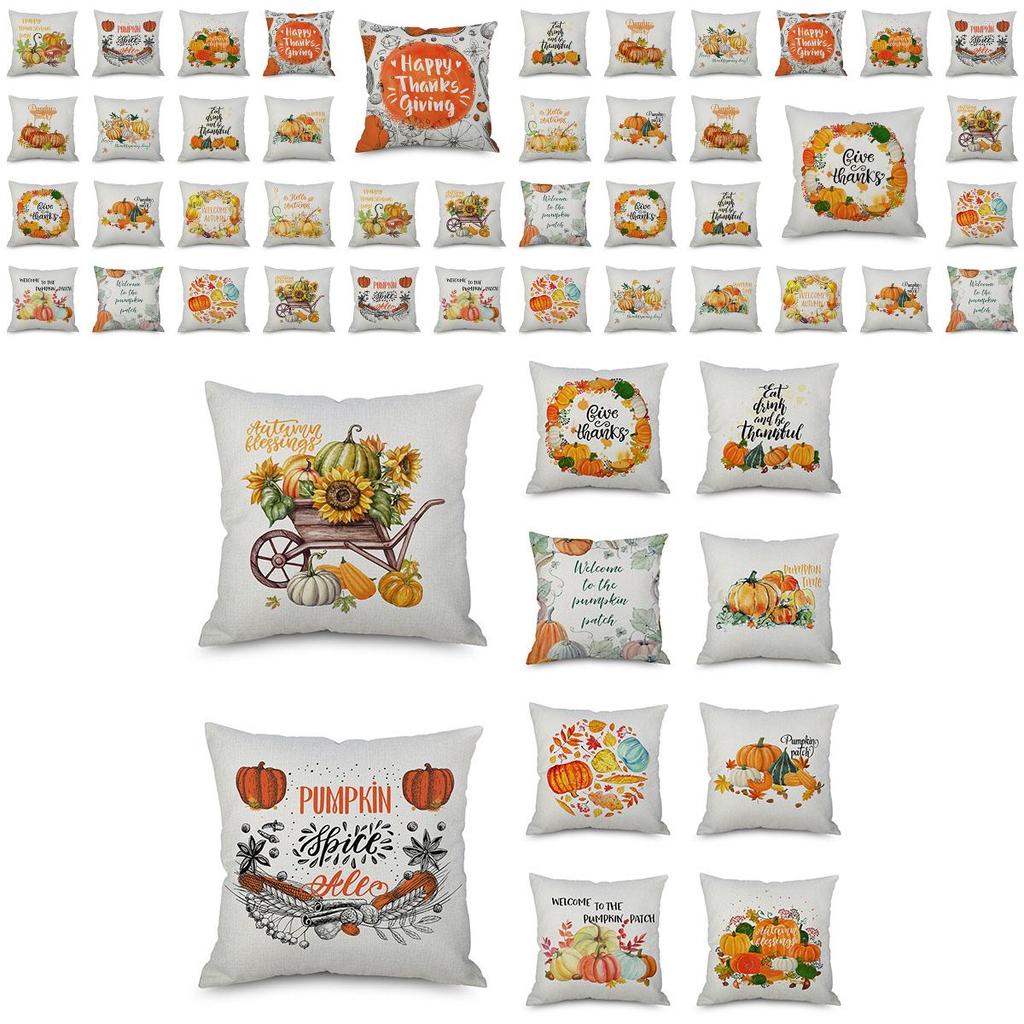 Artistic Thanksgiving Pumpkin Cushion Cover For Cozy Home Decoration