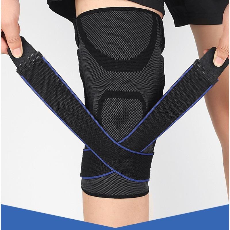Outdoor Fitness Cycling Running Patella Knee Knitting Sports Breathable Straps Non-slip Knee Pads Silicone Cover Protector
