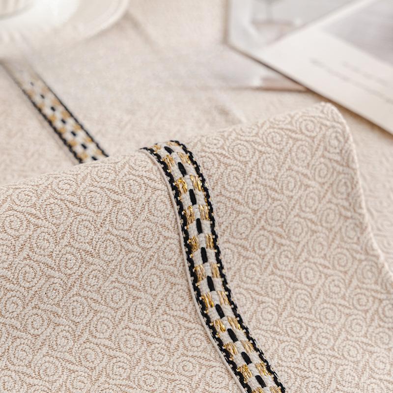 Nordic Style Light Luxury Sofa Cushion Chenille Anti-Scratching Non-Stick Wool Sofa Cover Towel Non-Slip All-Season Universal Seat Cushion