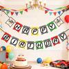 Spot Travel Party Flag Plane Racing Train Tractor Decoration Birthday Flag Party Decoration Banner