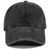 Solid Color Washed Baseball Cap - Adult & Kids - Distressed Duckbill Cap - 6-panel Curved Brim - Large Head Size - Plain Cap