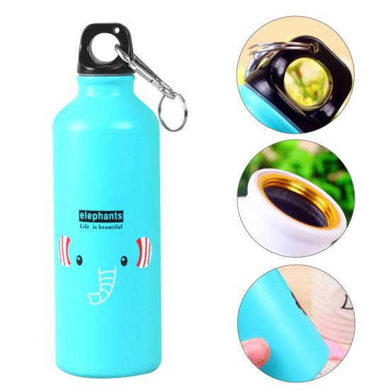 500ml Cartoon Animal Aluminum Portable Outdoor Travel Sport Running Water Bottle