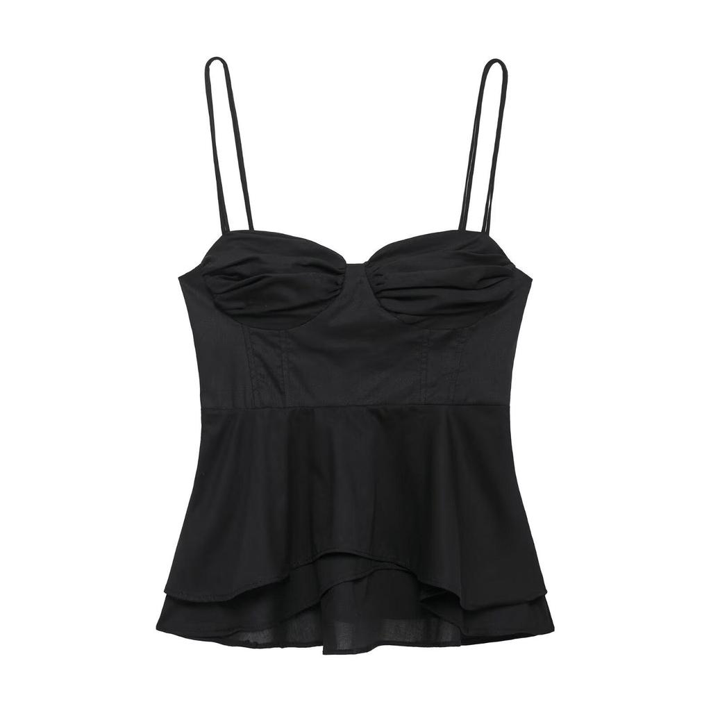 Spring 2025 Women's European & American Fashion Versatile Corset-Style Top