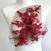 3D Blumen Pailletten Applikation Perlen Netz Große Größe Spitze Stoff Besatz Blumenspitze Strass Bestickt Brautkleid Applikation