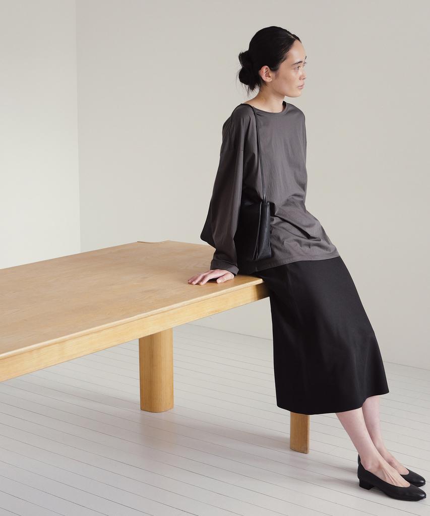 BLANKROOM HER Haze Long Sleeve Tee_Burnt Charcoal
