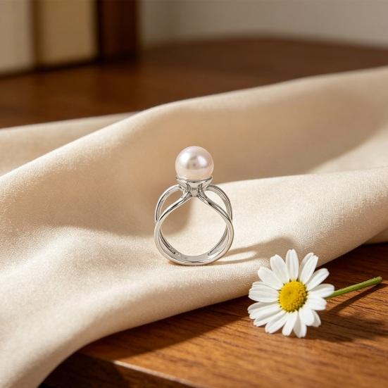Faux Pearl Scarf Ring Silk Scarf Slide T-shirt Tie Clip Stylish Slide Ring