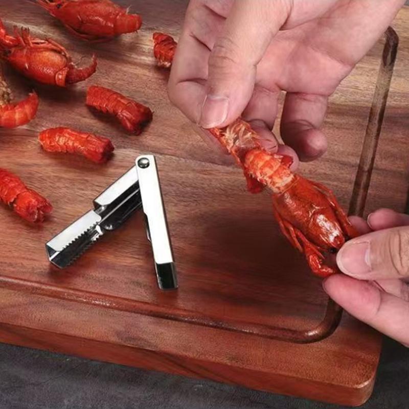 Multifunctional Crayfish Peeler Shrimp Shell Remover, Seafood Shelling Tool, Shrimp Meat Separator & Back Cutting Scissors