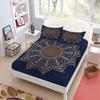 Ethnic Bohemian Fitted Sheet Set King Queen Double Full Size Bed Linen Set 25cm Deep