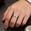 Classic 3-Color Gold Silver Rose Gold Stainless Steel Ring for Men Women, Fashion Wedding Band Couple Ring, Durable Titanium Ste