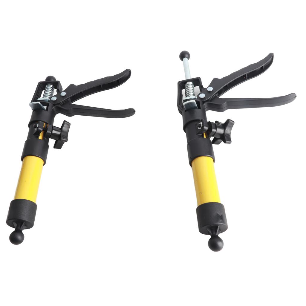 2 Set Cabinet Jack Alloy Steel 30 To 59cm Adjustable Support Rod with Base 40kg Bearing Yellow