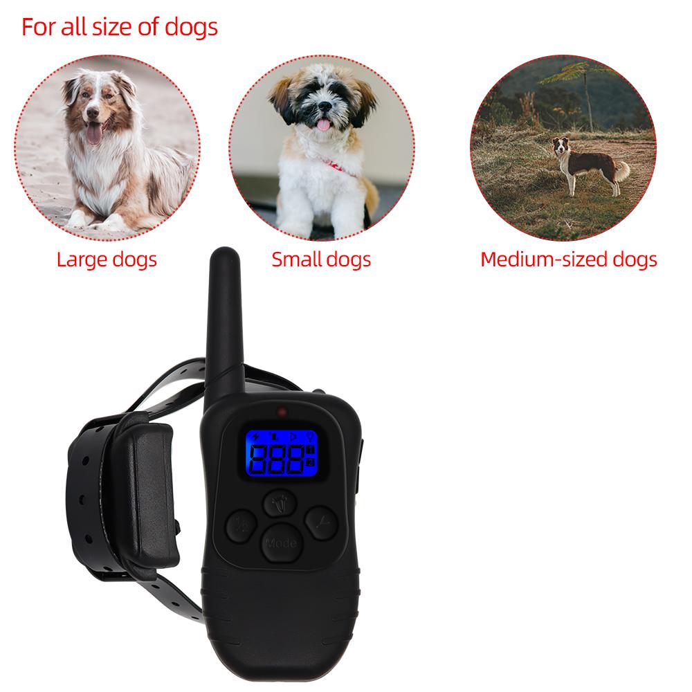 998DB Stop Barker Waterproof Rechargeable Dog Training Collar 330M Remote Control Dog Trainer with Static Vibration Beep