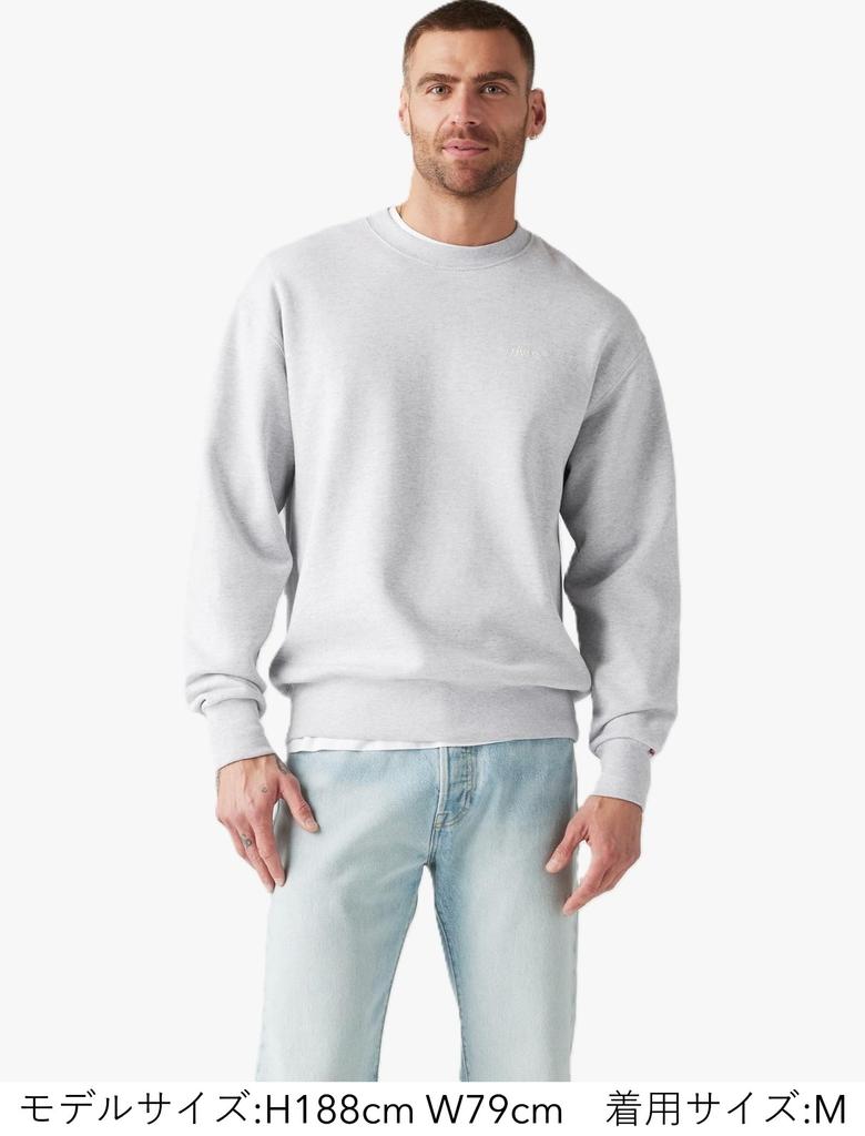 Levi's AUTHENTIC CREWNECK SWEATSHIRT Long Sleeve Men's A9244-0001 US XL