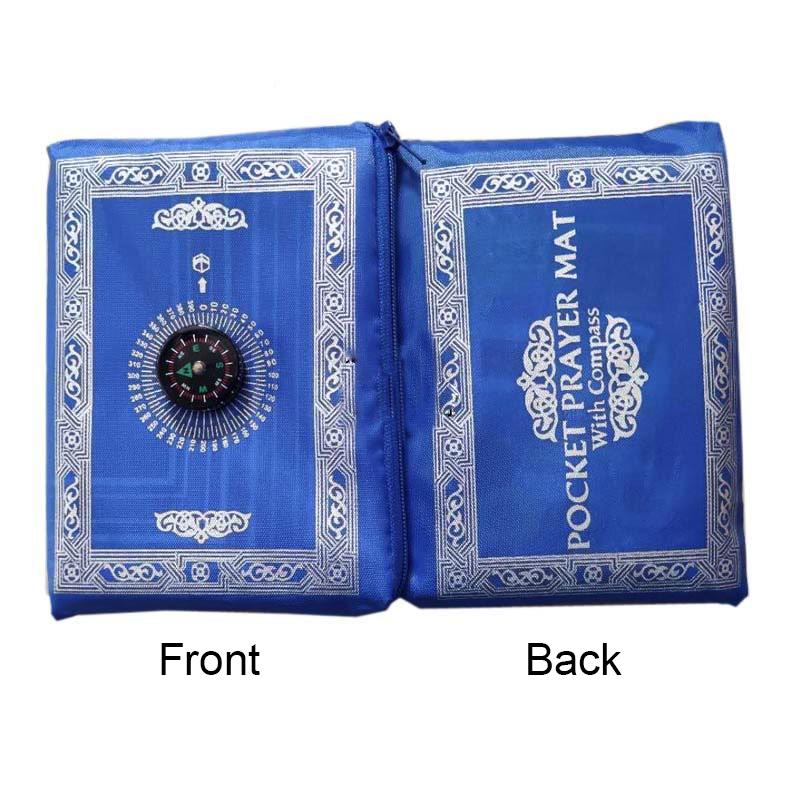 1PC Pilger-Gebetsteppich Ramadan-Geschenk Reise-Gebetsteppich Tragbarer Polyester Muslimischer wasserdichter Gebetsteppich 5 Farben