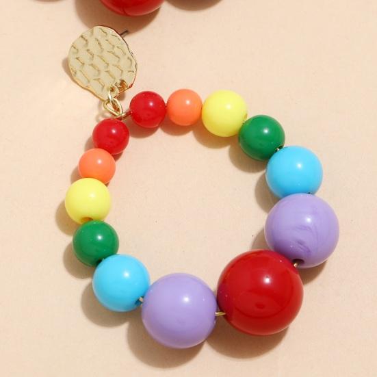 Boucles d'oreilles pendantes sauvages Couleurs vibrantes Décoratives non allergiques