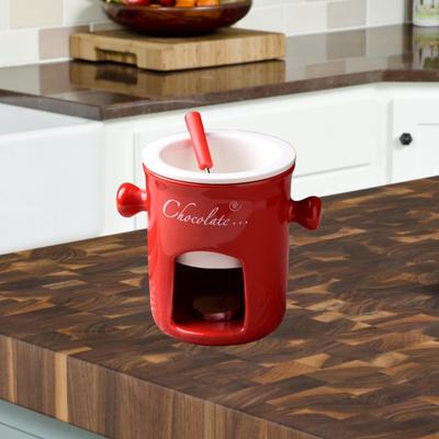 Chocolate Fondue Pot 280ml Nordic Dining Butter Heater Cheese Utensils Warmer Mug for