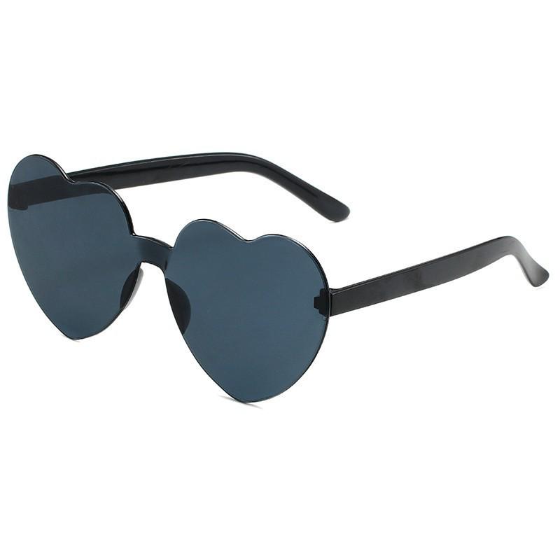 Trendy Heart-Shaped European-American Sunglasses for Women - Masquerade Party & Fun Glasses