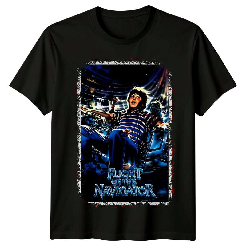 Flight of the Navigator (1986) Movie Poster Inspired Unisex T-Shirt Retro Tee Graphic Tee S
