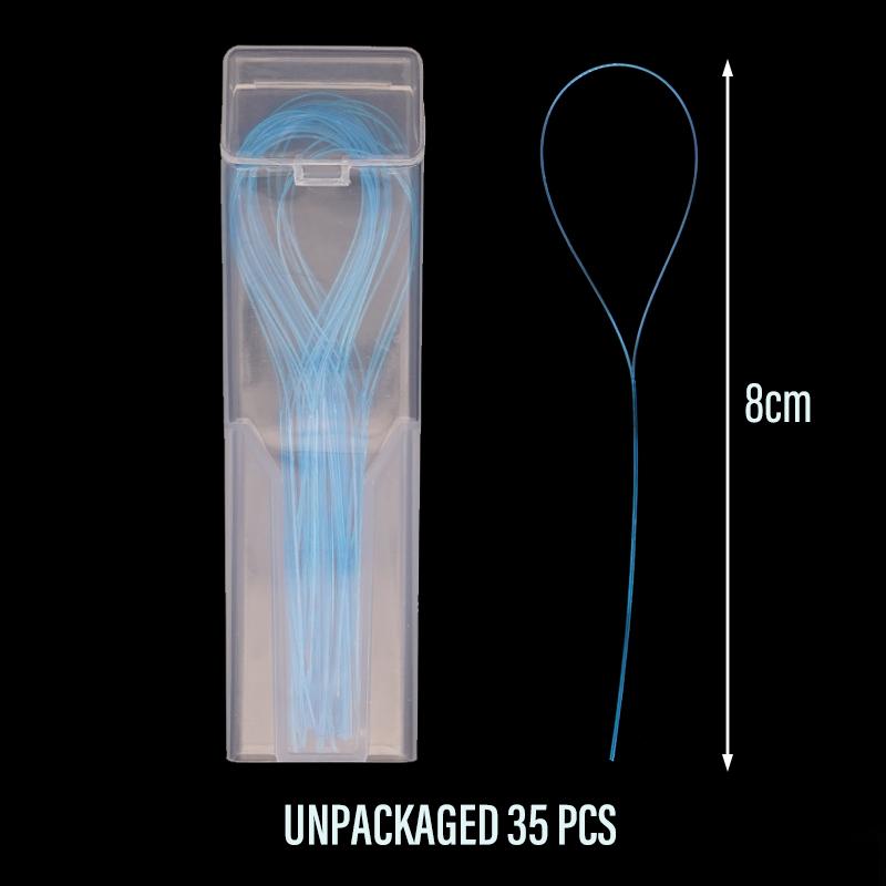 1/2 Box Dental Floss Threader for Crown Brace Bridge Implant Hoop Threading Braces Steel Traction Oral Care