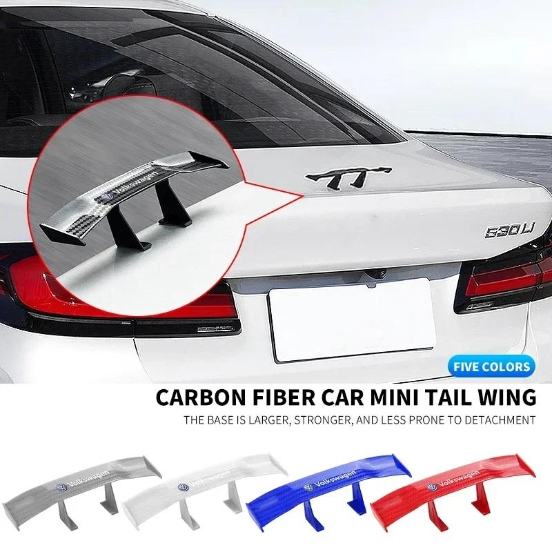 Cars 2025 Hot For Volkswagen Car Rear Mini Spoiler Wing Motorcycle Small Model Canard Tail Winglet ABS Carbon For Volkswagen R L