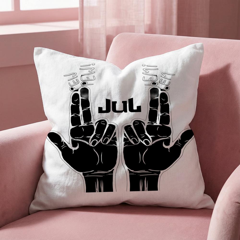 Rapper JuL C'est Pas Des Lol Cushion Cover Multi-Scene Pillow Cover for Home & Car - Reversible, Soft & Durable for Daily Use