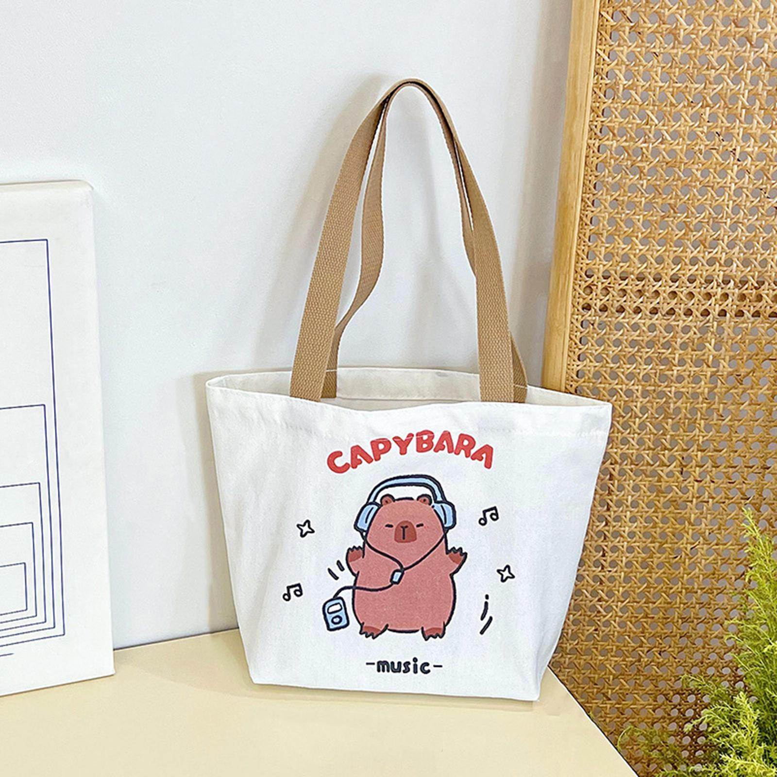 

Холщовая сумка для повседневного использования, легкая сумка с мультяшным дизайном для шопинга и творчества Style A