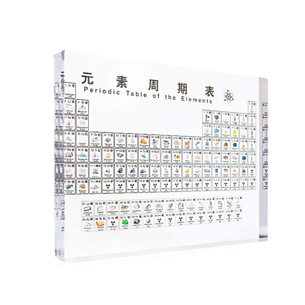 CAWKAY Periodic Table of Element Element Learning School Gift Elements, Encyclopedia, Specimen, Acrylic, Transparent, Desktop, Tool, Supplies,