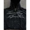 Unisex Streetwear Hooded Zip-Up Sweatshirt Black 3D Print Regular Fit Long Sleeve Casual Urban Fashion Top