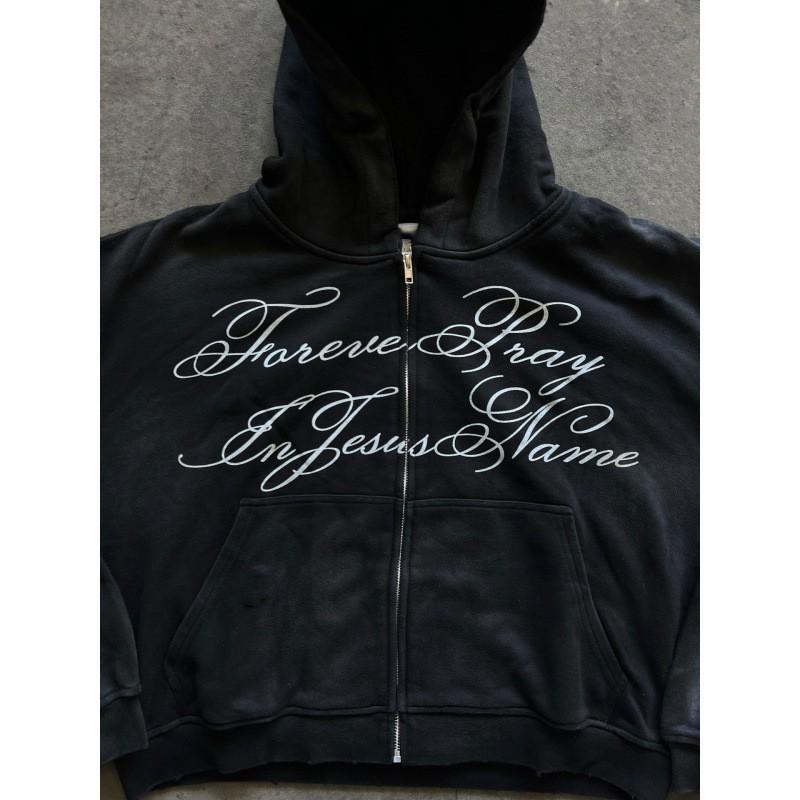 Unisex Streetwear Hooded Zip-Up Sweatshirt Black 3D Print Regular Fit Long Sleeve Casual Urban Fashion Top