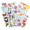 Stain-proof Window Cling 8 Sheets Spring Clings Butterfly Flower Hummingbird Decals to Prevent High-quality PVC Decal Bird Strikes Reusable