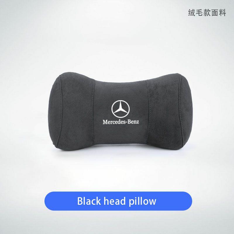 

Автомобильная подушка для шеи и подголовник из замши и пены с эффектом памяти для сидений Mercedes Benz AMG W204 W205 W203 W211 W212 W213 W201 W210 W124 W1 чёрный
