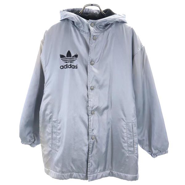 adidas Hooded Batting jacket 140 Silver system Back bore Kid's Used