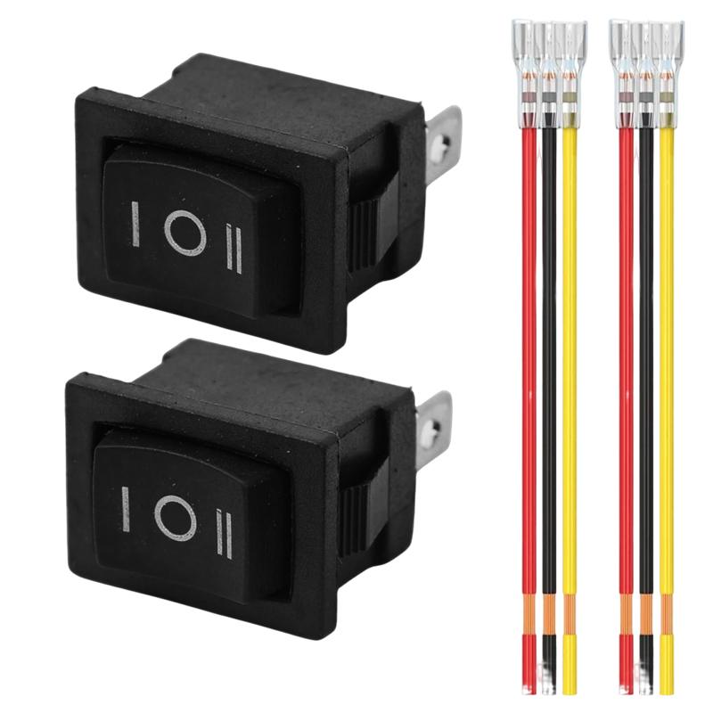 3 Position Rocker Switch ON-OFF-ON 12V/24V 20A Waterproof 3 Pin LED Rocker Switch for Auto Motorcycle Marine Boat Modification Switches4